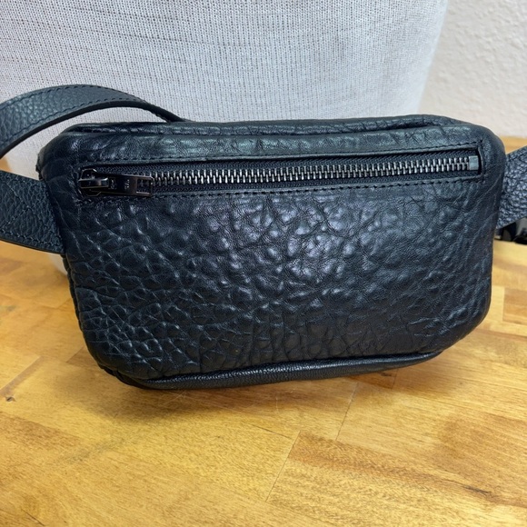Status Anxiety Best Lies Black Bubble Leather Bum Bag Belt Bag - Picture 6 of 13